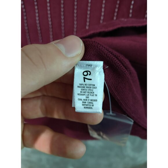 Bonobos Sweater Mens XL Red Striped Cardigan Cotton Knit Golf Casual Preppy - Picture 6 of 8